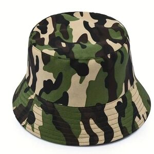 Camouflage Double Sided Bucket Hat. NWOT